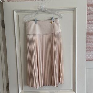 J. Crew Soft Pink Pleated A-Line Skirt